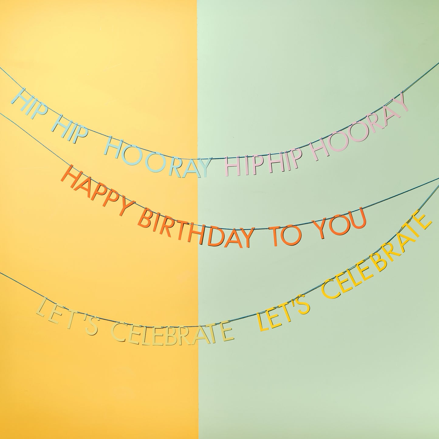 Triple Layer Birthday Slogan Bunting