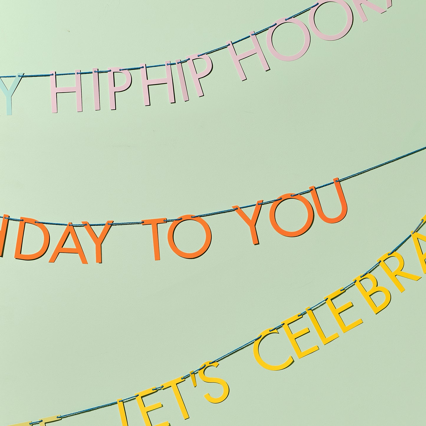 Triple Layer Birthday Slogan Bunting