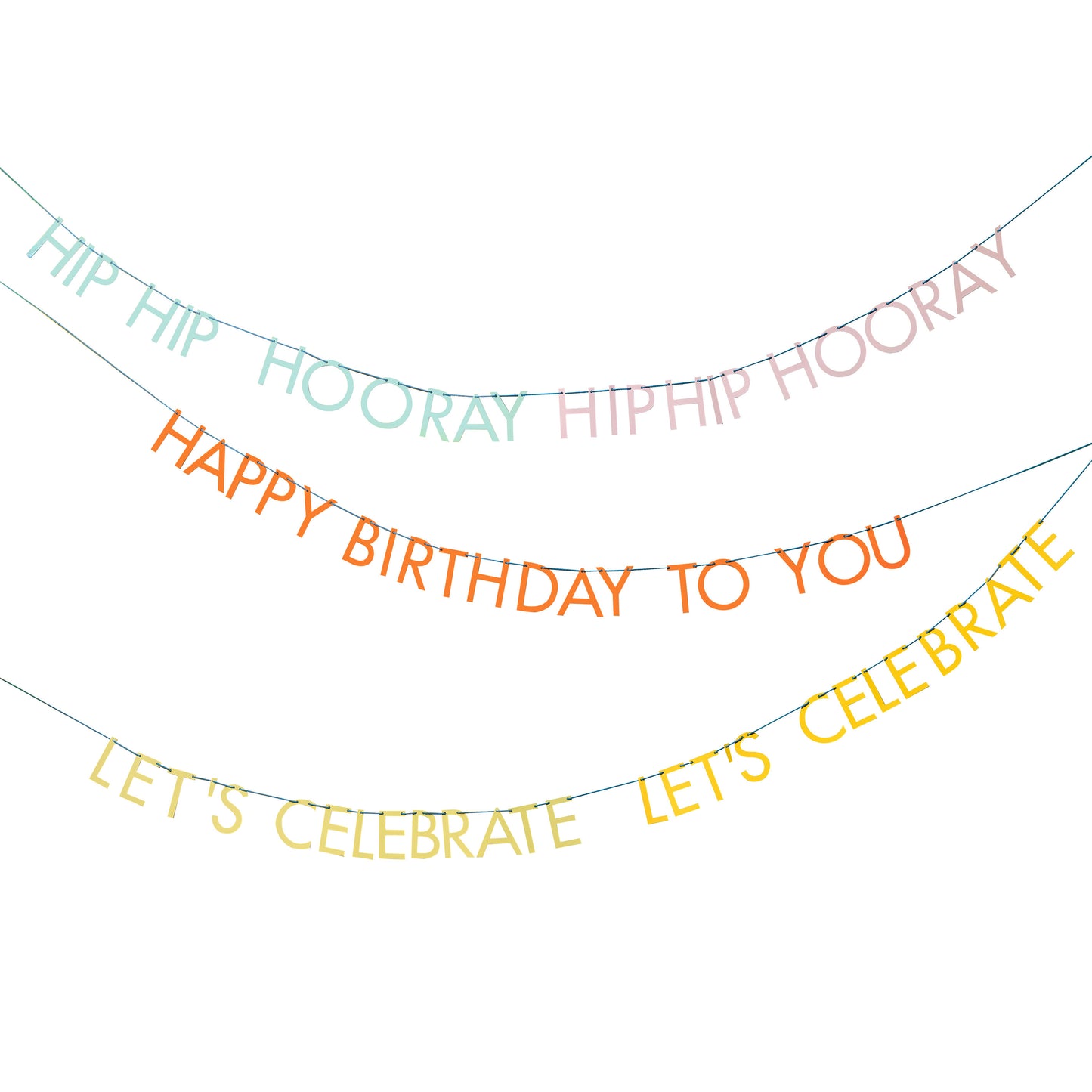 Triple Layer Birthday Slogan Bunting