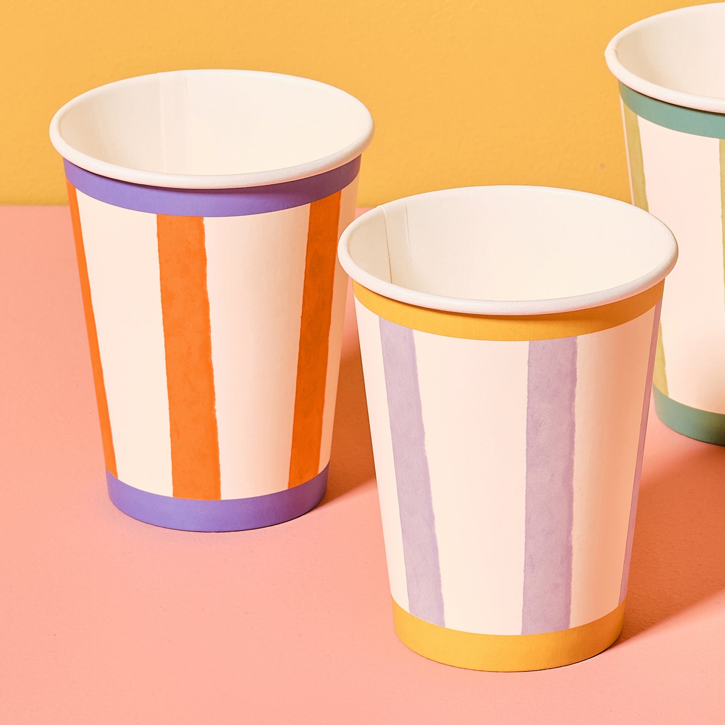 Multicoloured Stripey Cups