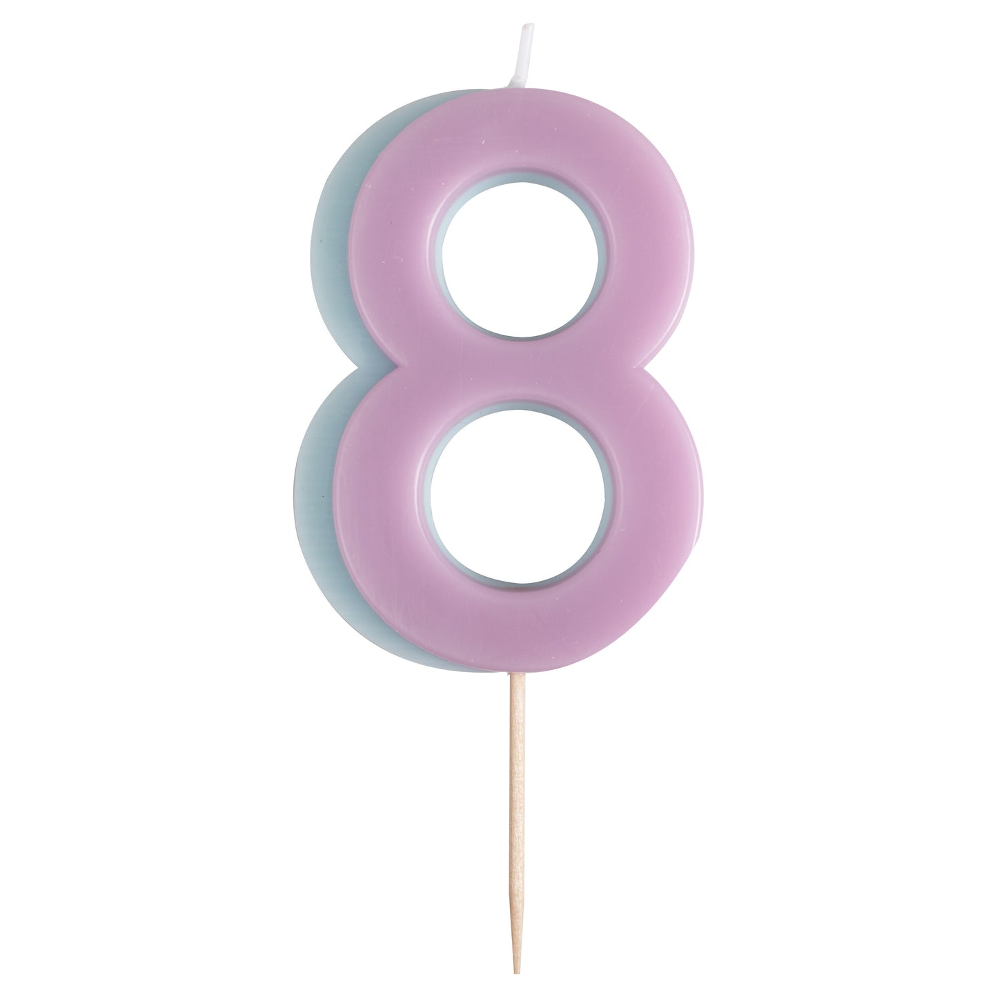 Lilac and Blue Number 8 Candle