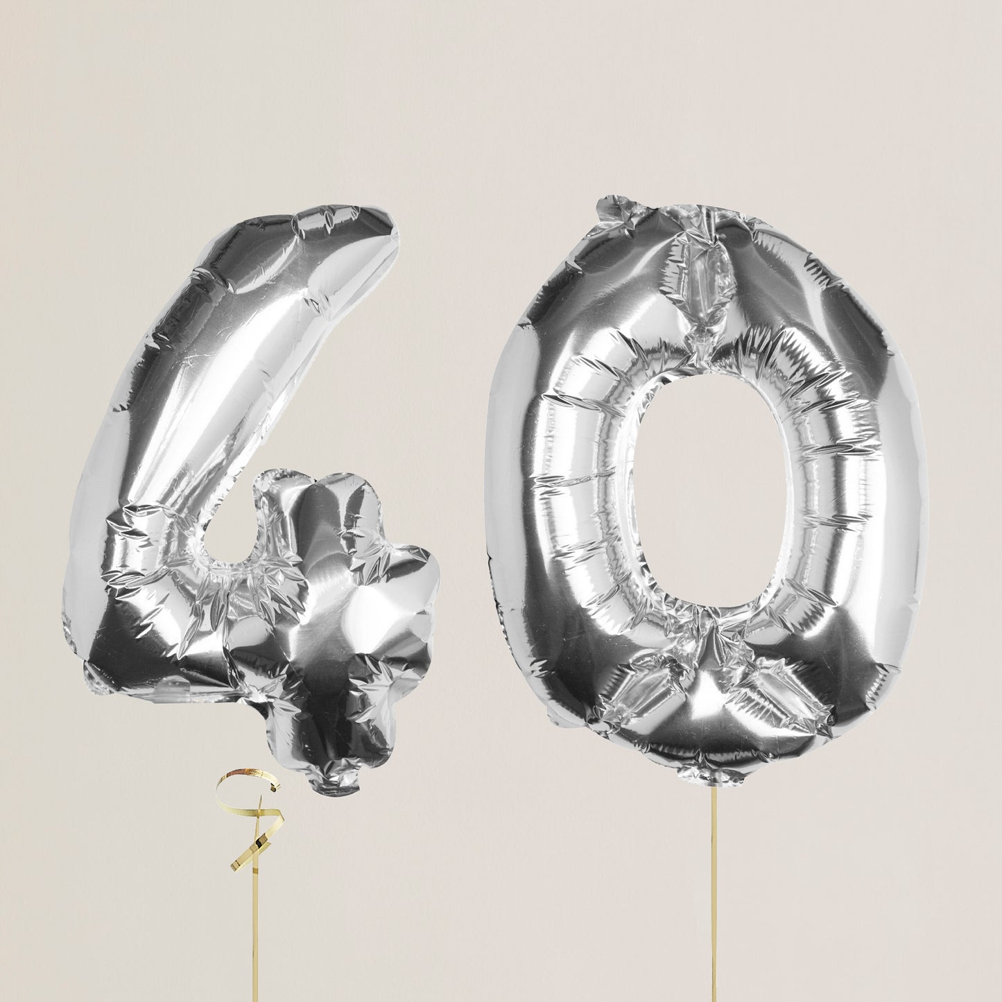 Silver Foil Number Balloon
