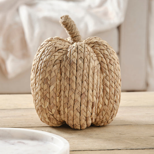 Large Woven Jute Pumpkin Decoration
