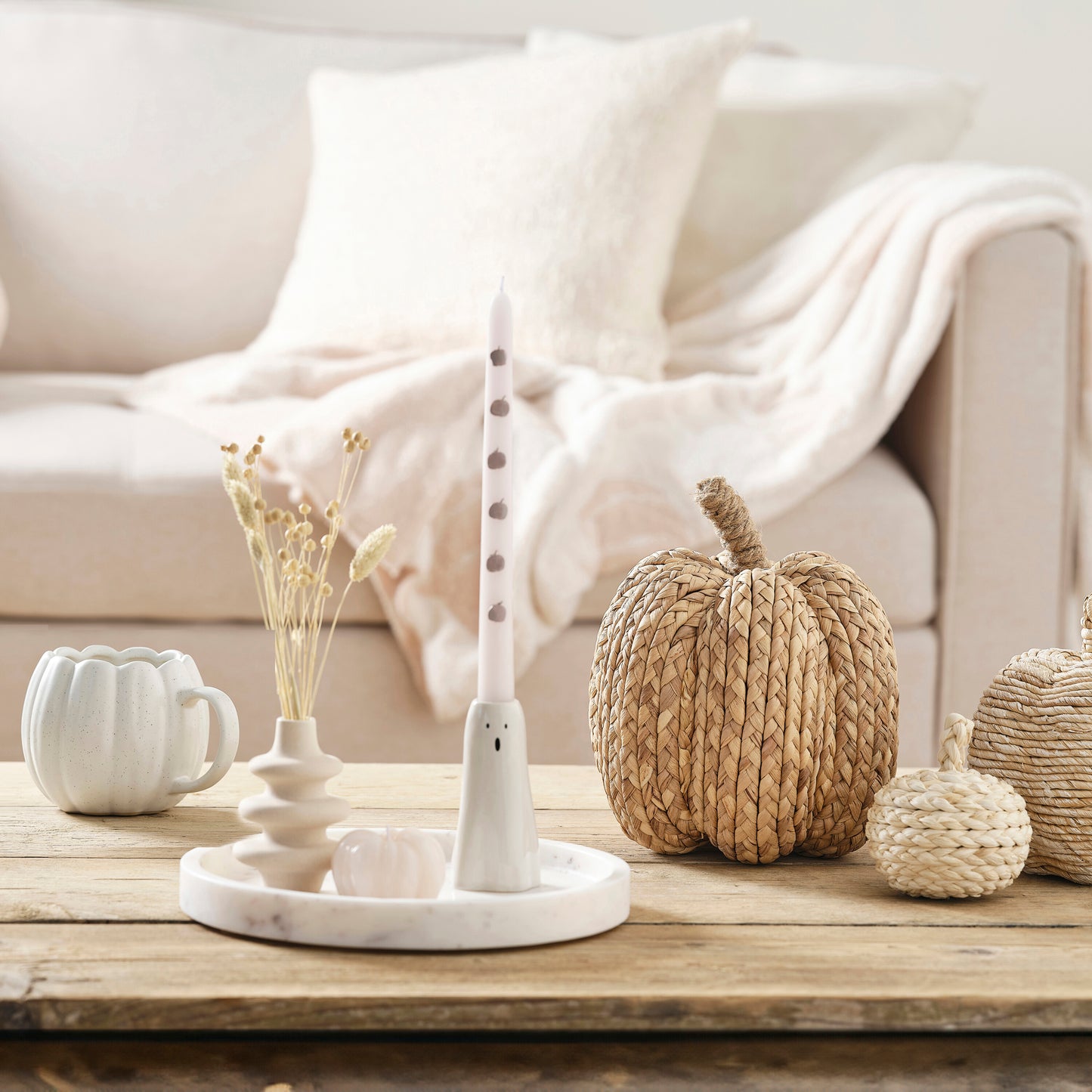 Cream Pumpkin Blanket