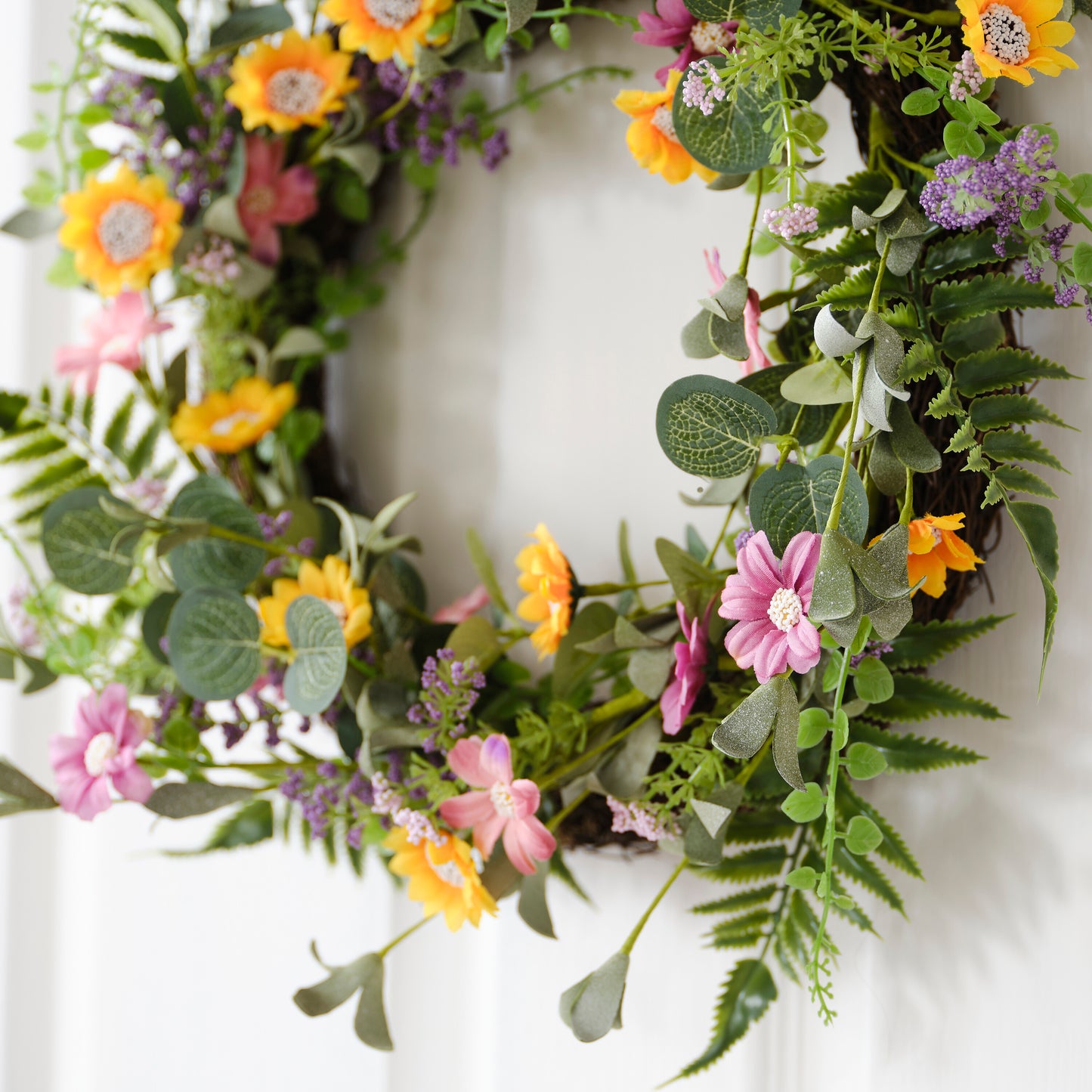 Floral Foliage Spring Wreath