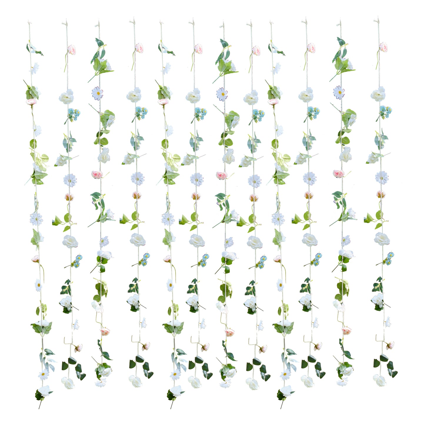 Hanging Flower Curtain Party Backdrop