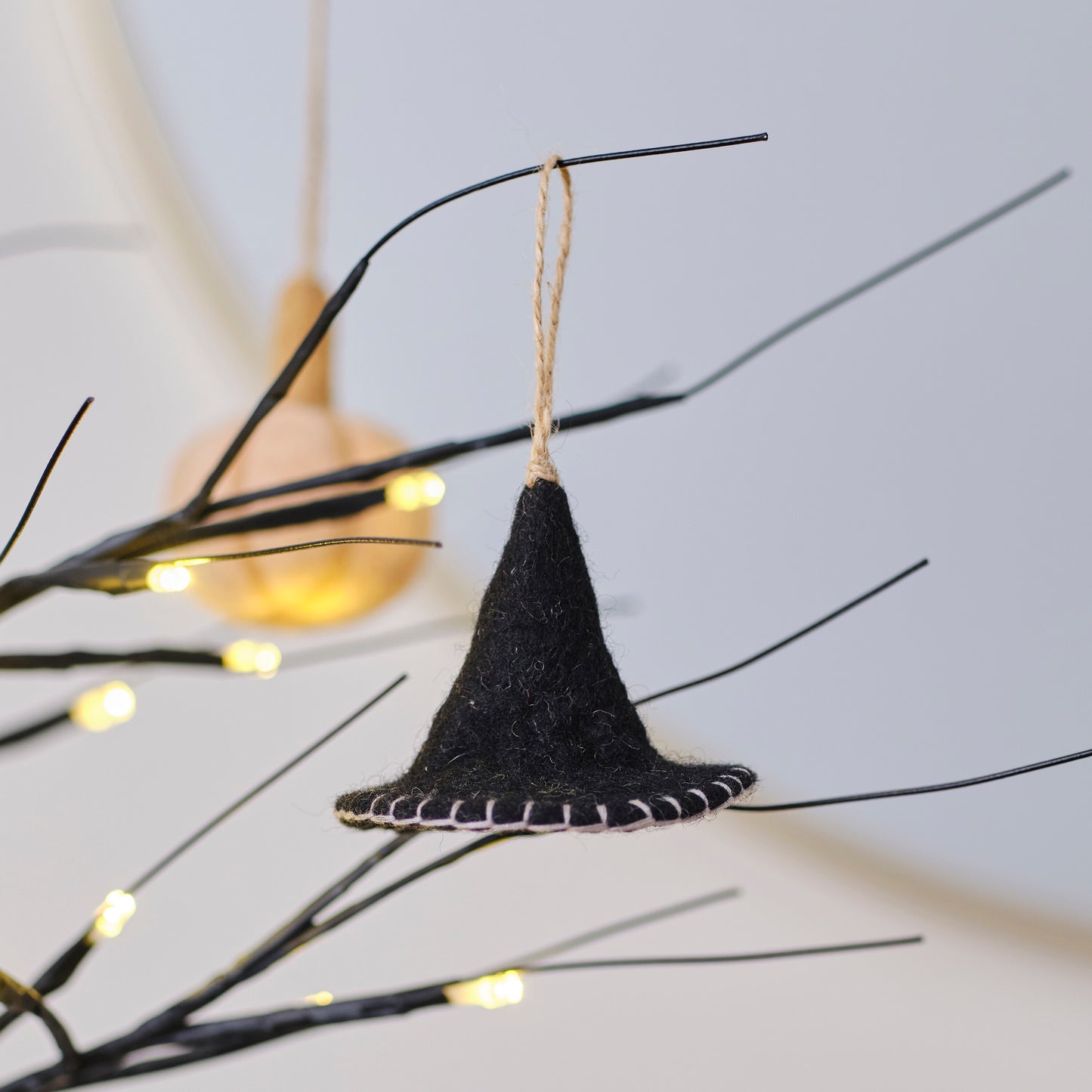 Black Light Up Halloween Tree & Felt Halloween Tree Decorations
