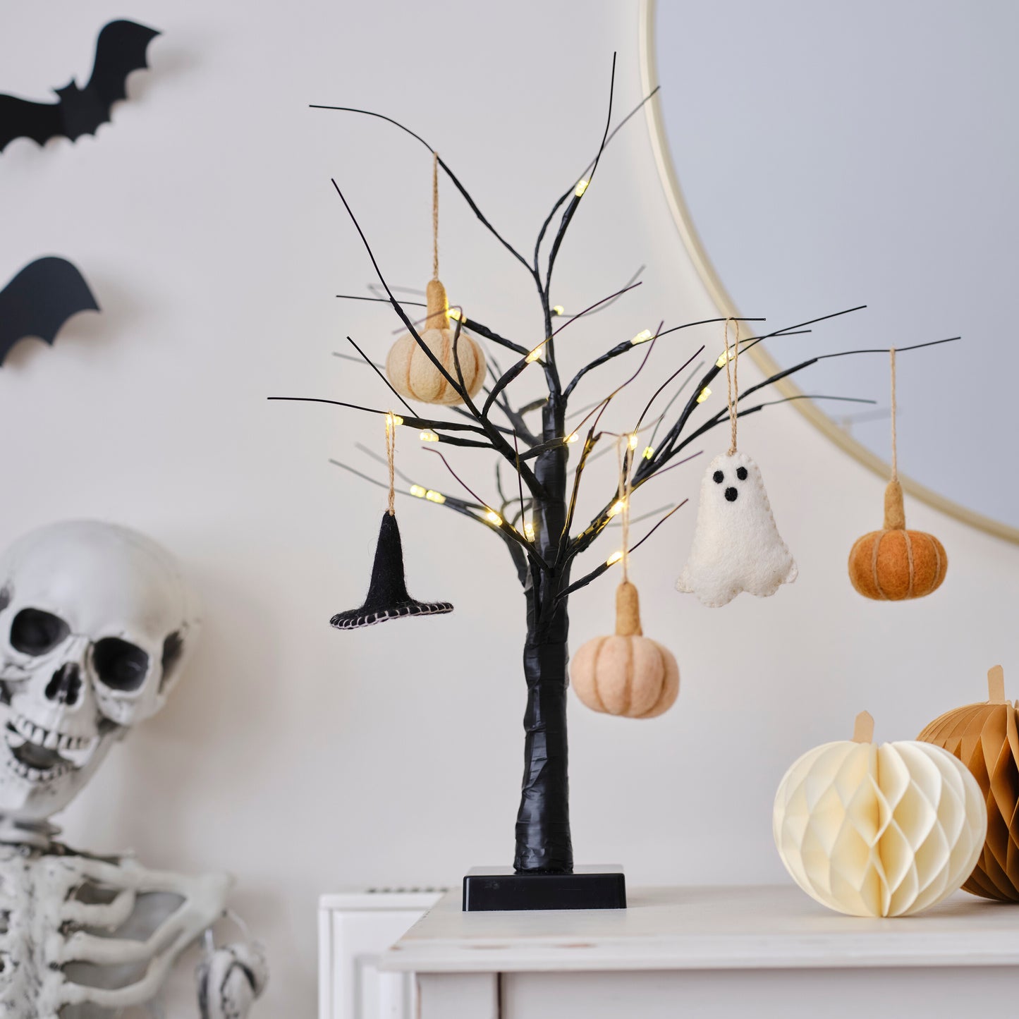 Ghost Felt Hanging Halloween Tree Decoration