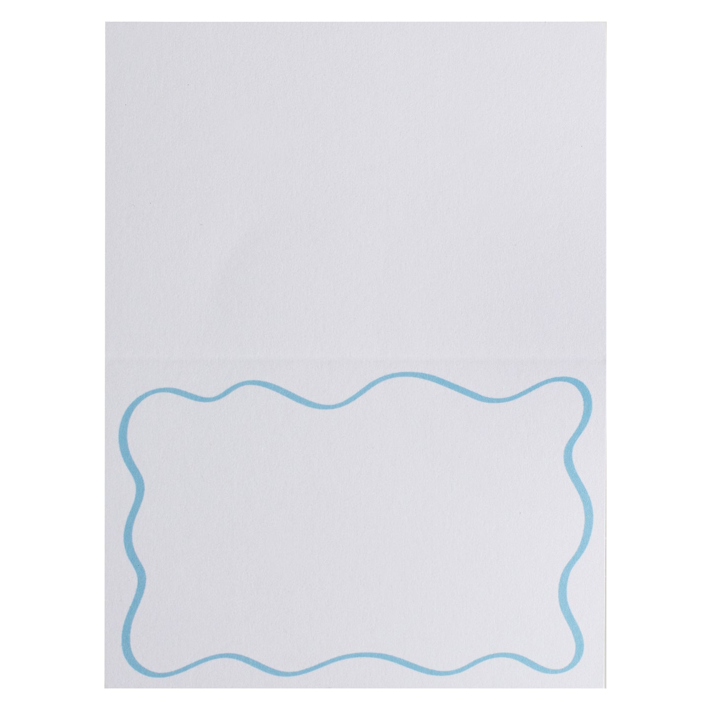 Cream and Blue Wave Place Cards