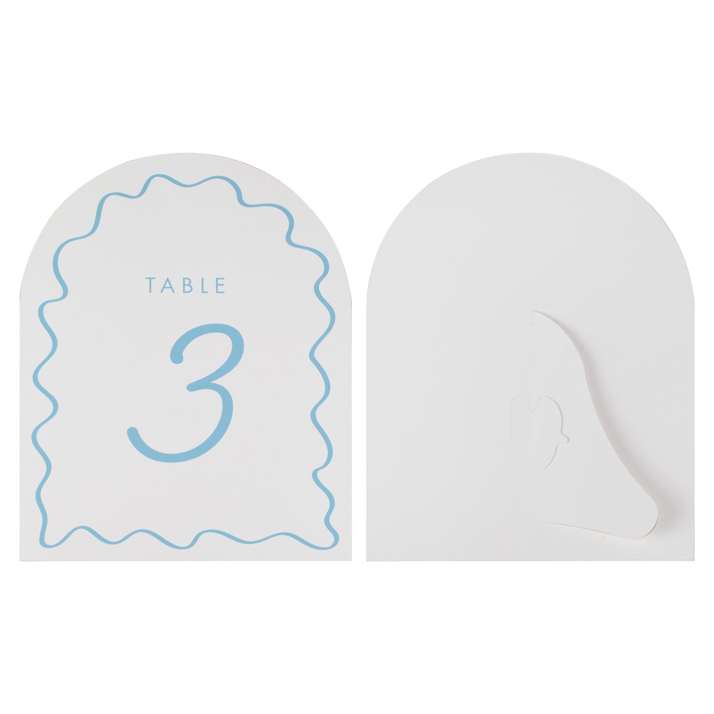 Cream and Blue Wave Table Numbers