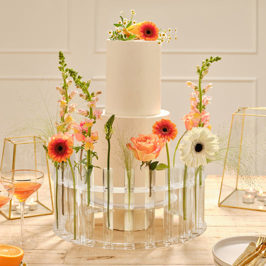 Round Centrepiece with Glass Stem Holders