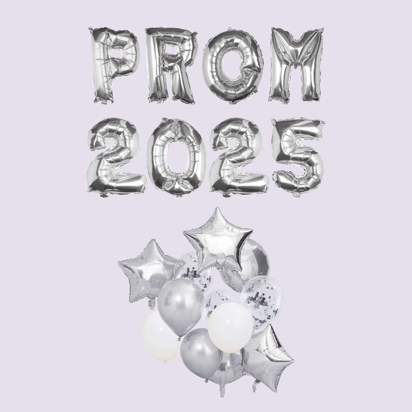 Silver Prom 2025 Balloon Bundle
