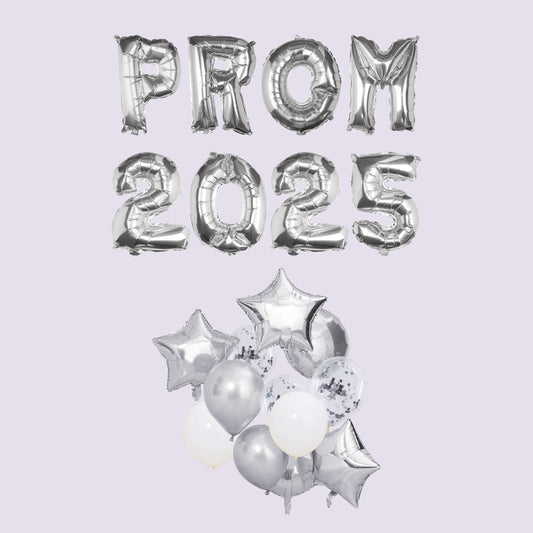 Silver Prom 2025 Balloon Bundle