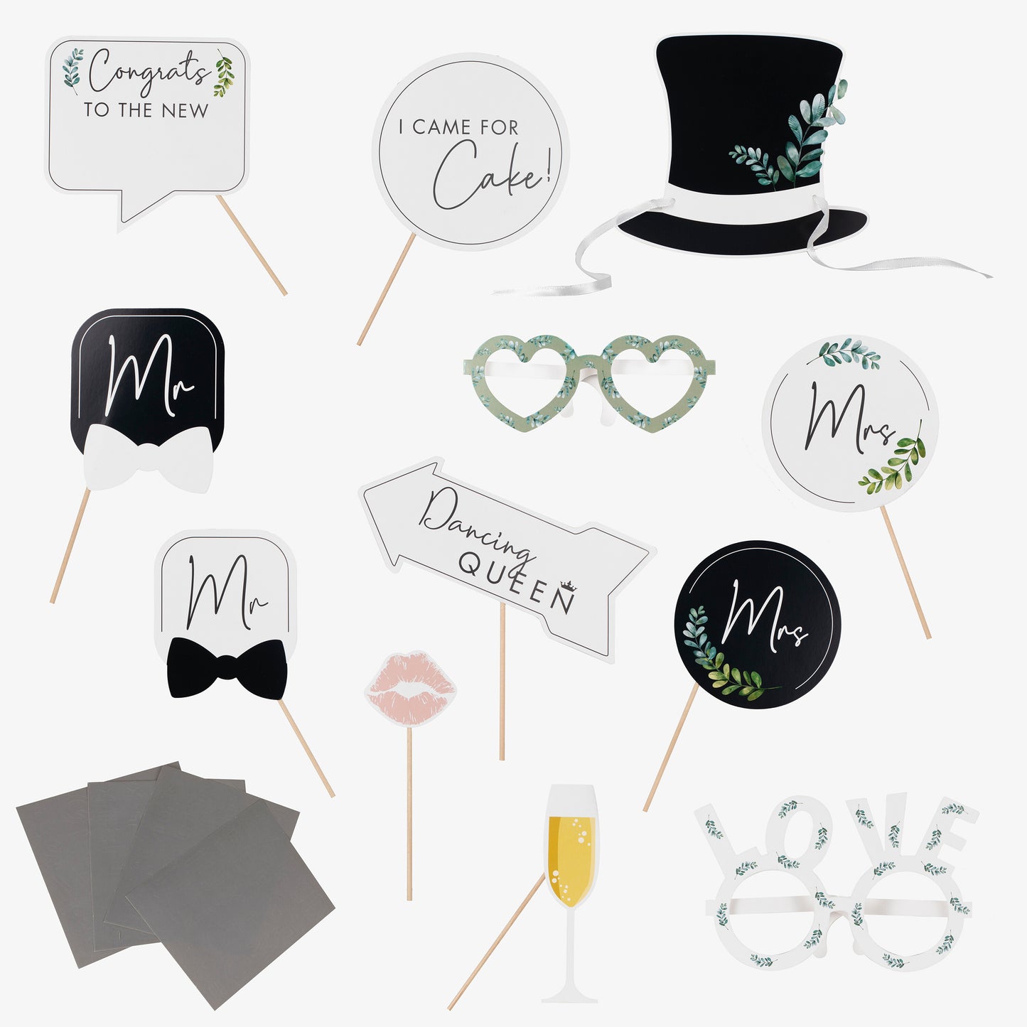 Customisable Wedding Photo Booth Props