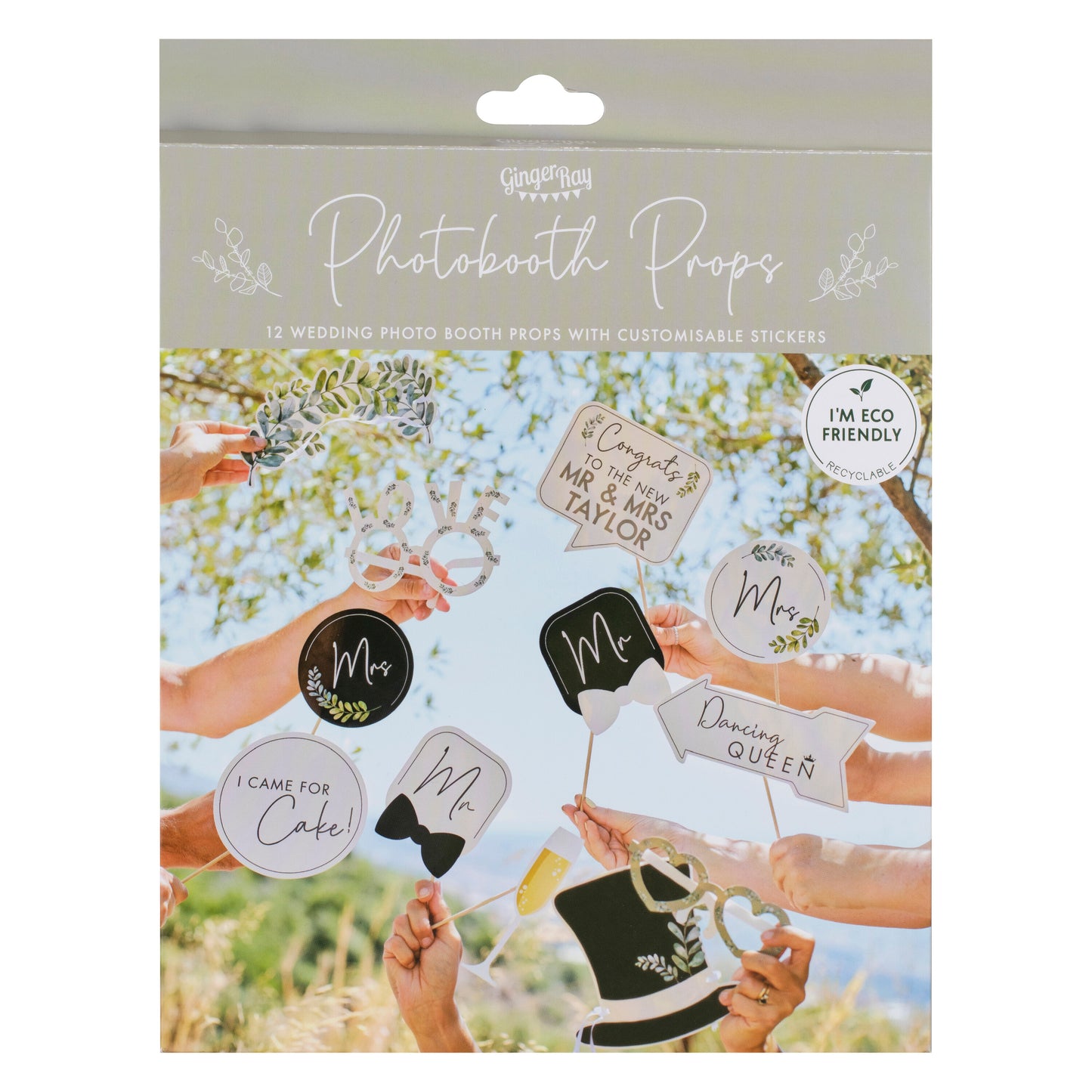 Customisable Wedding Photo Booth Props