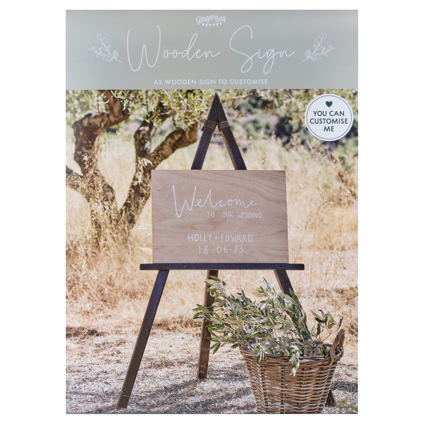 Customisable A2 Wooden Sign