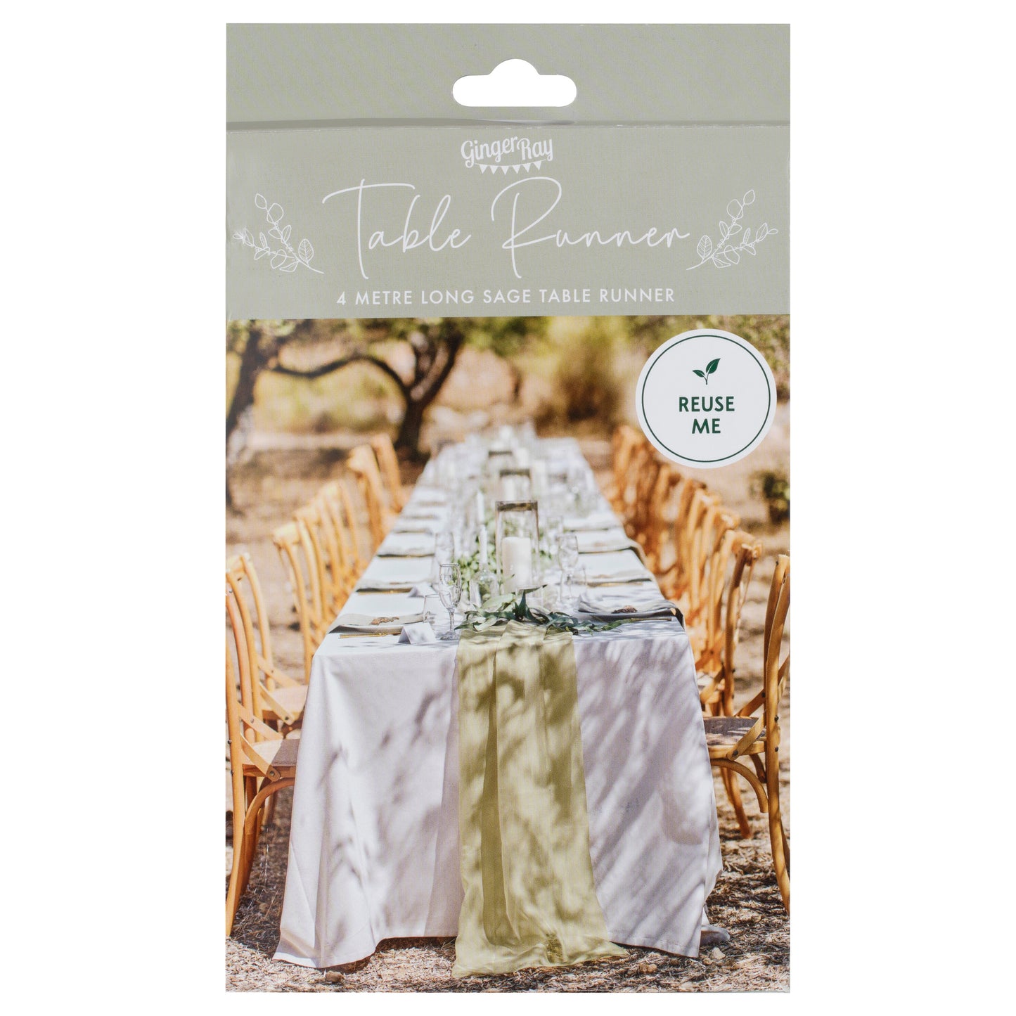 Sage Fabric Table Runner