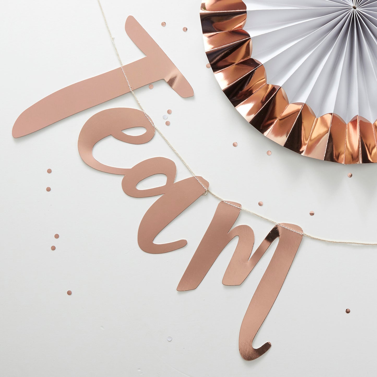 Rose Gold Hen Party Bunting Backdrop