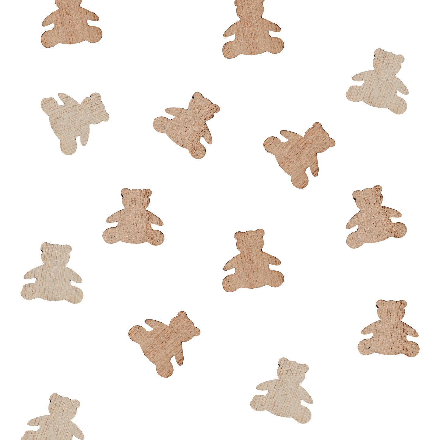 Wooden Teddy Bear Baby Shower Confetti