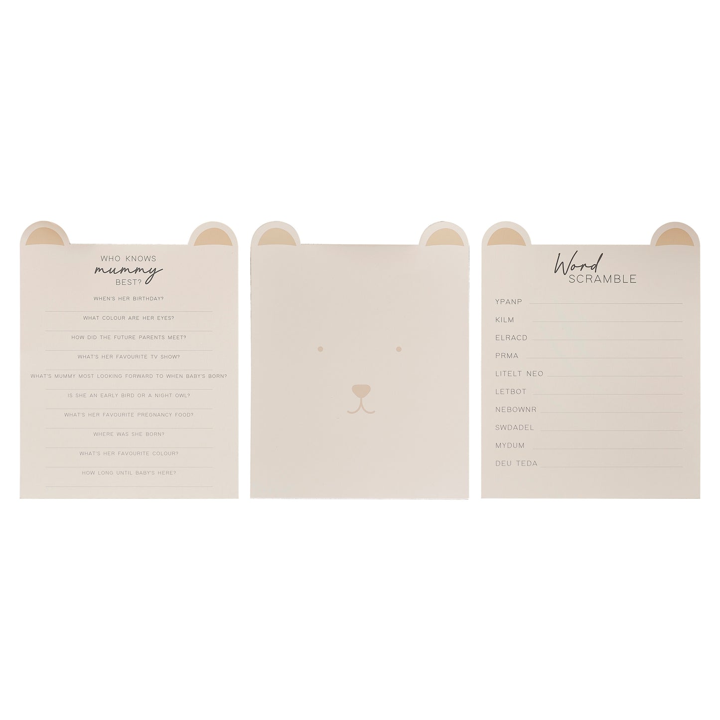 Teddy Bear Baby Shower Games Pack