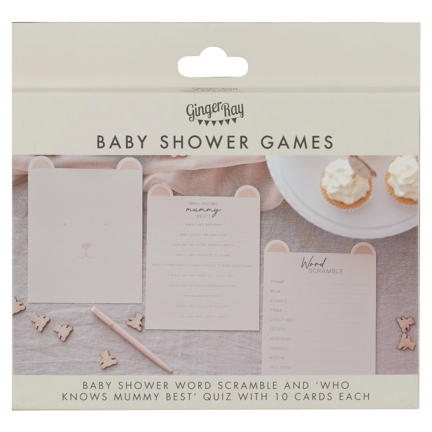 Teddy Bear Baby Shower Games Pack