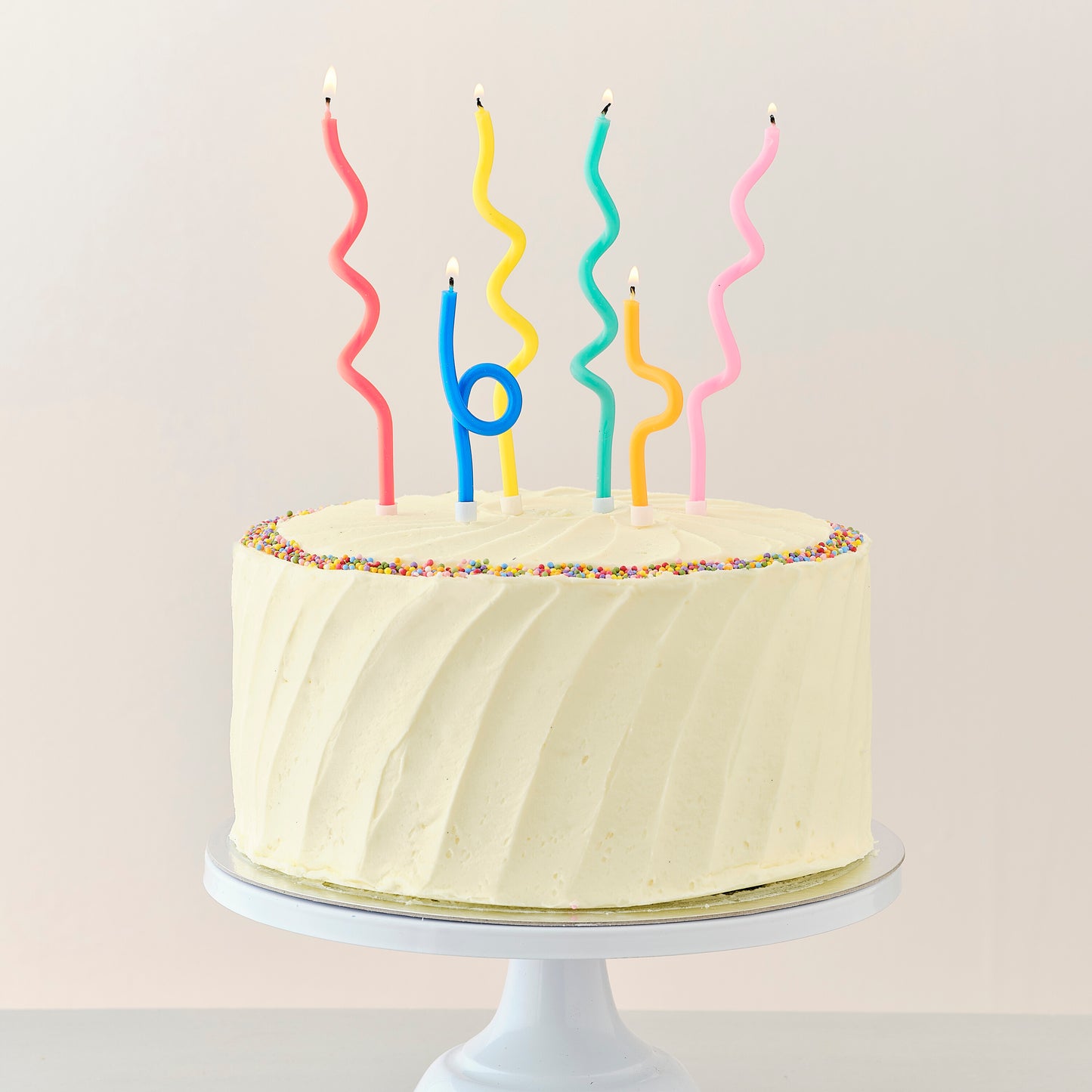 Multicoloured Twist Birthday Candles