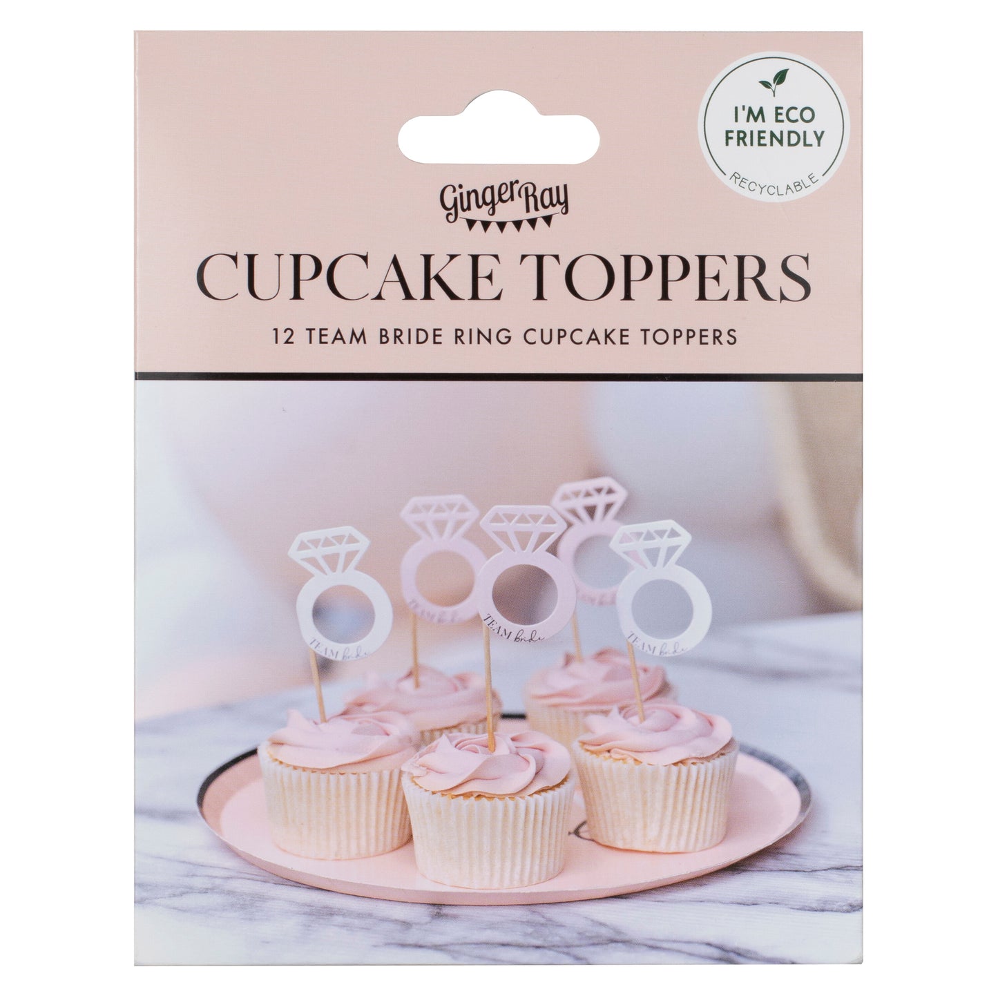 Team Bride Hen Party Ring Cupcake Toppers