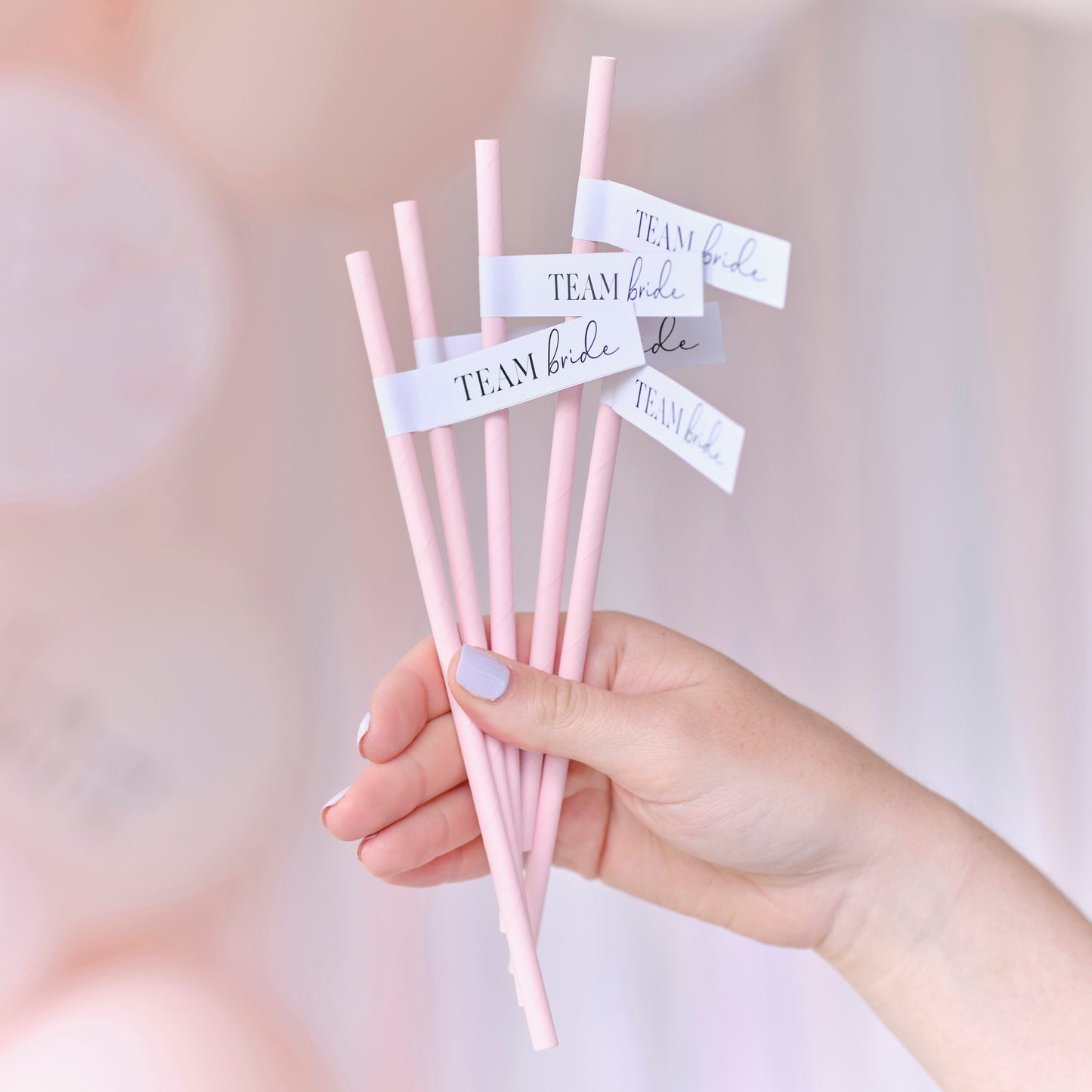 Team Bride Hen Party Paper Straws