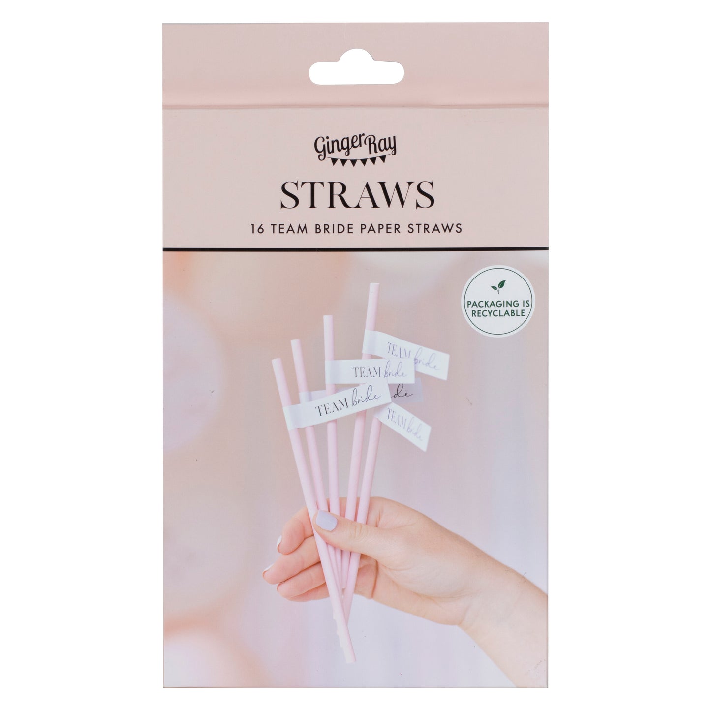 Team Bride Hen Party Paper Straws