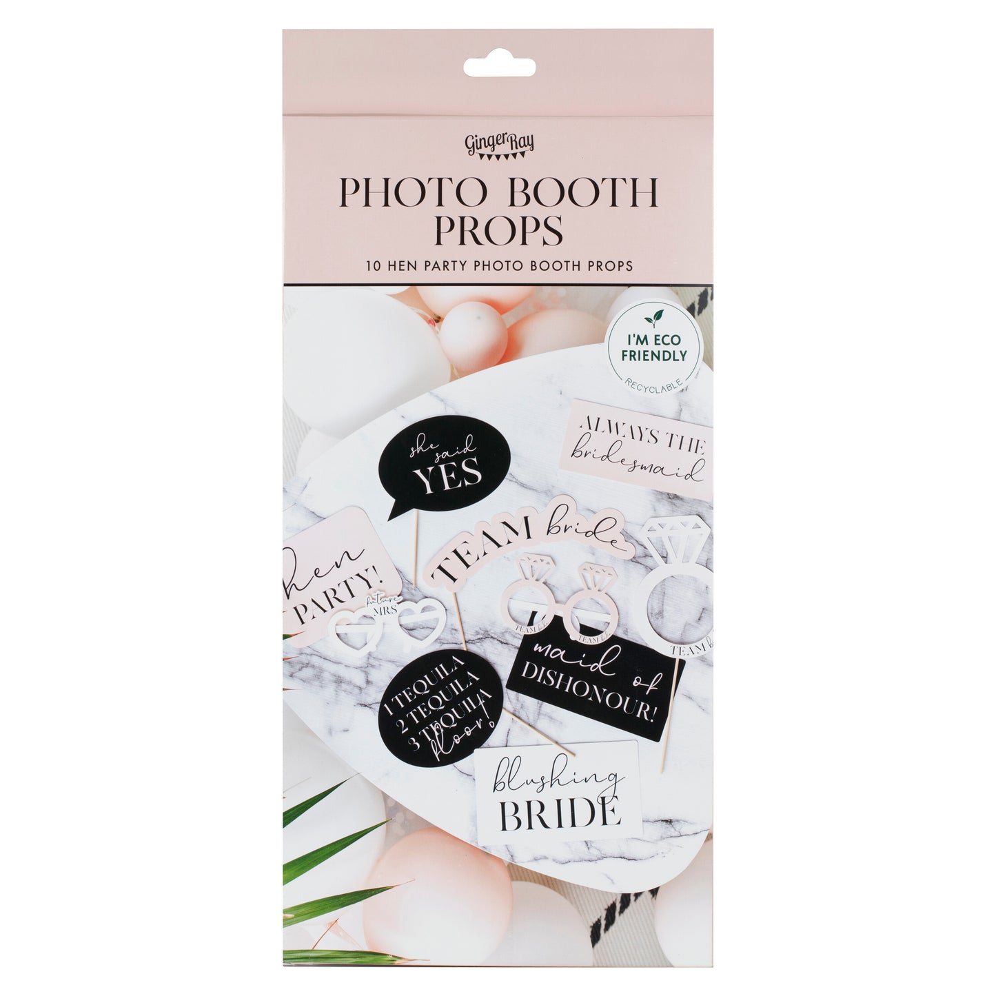 Pink, Black and White Hen Party Photo Booth Props