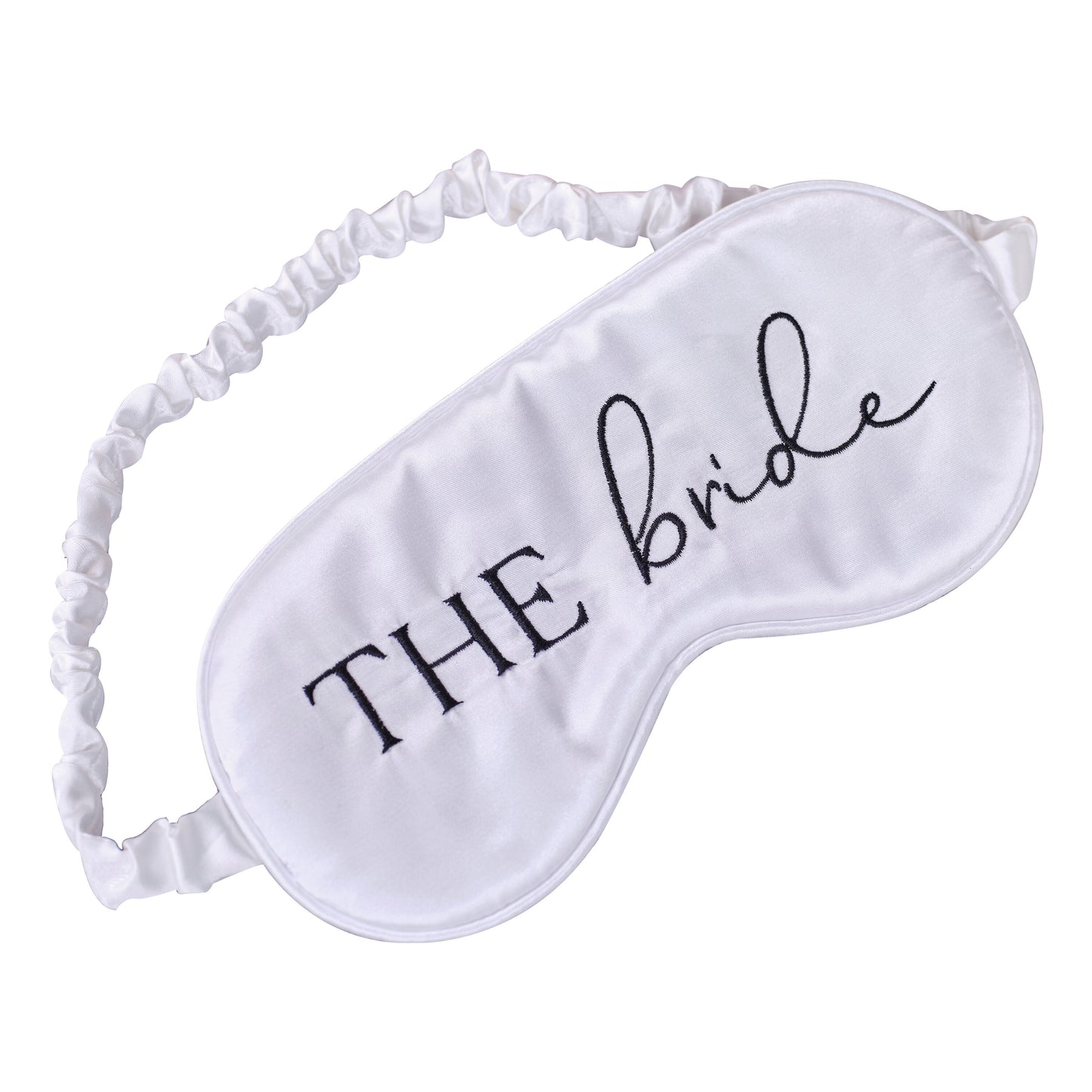 White Satin Bride Eye Mask