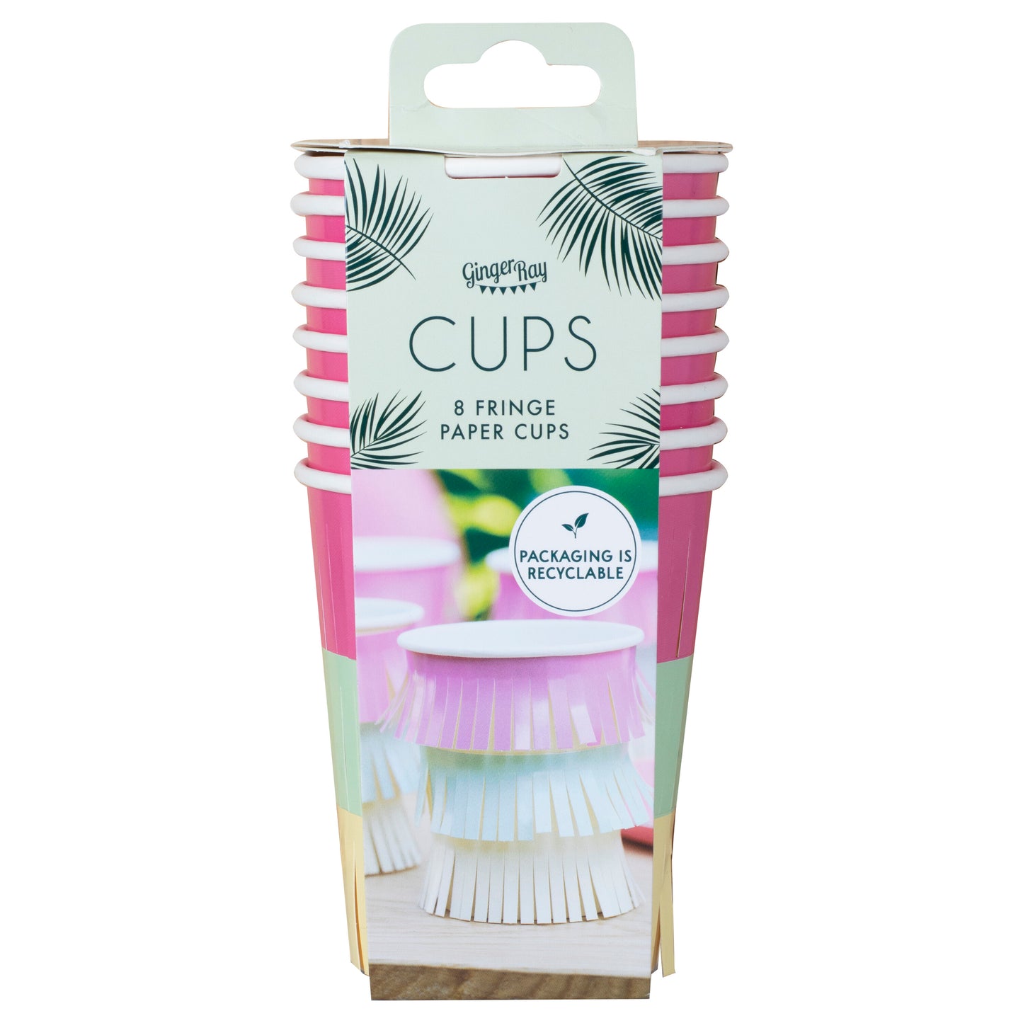 Hawaiian Tassel Fringe Paper Cups