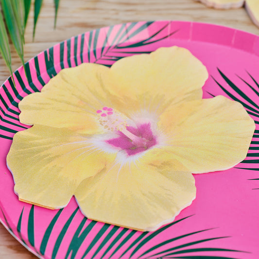 Hawaiian Tiki Tropical Flower Paper Party Napkins