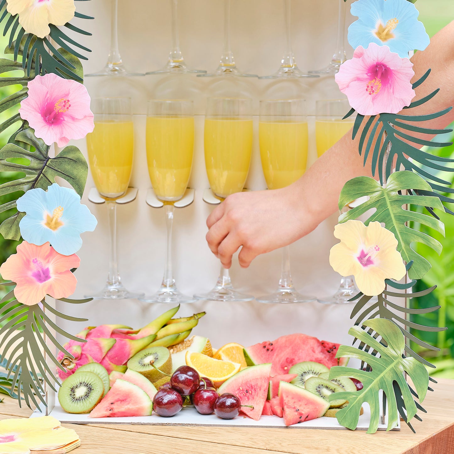 Hawaiian Tiki Bar Drinks Stand with Grazing Board