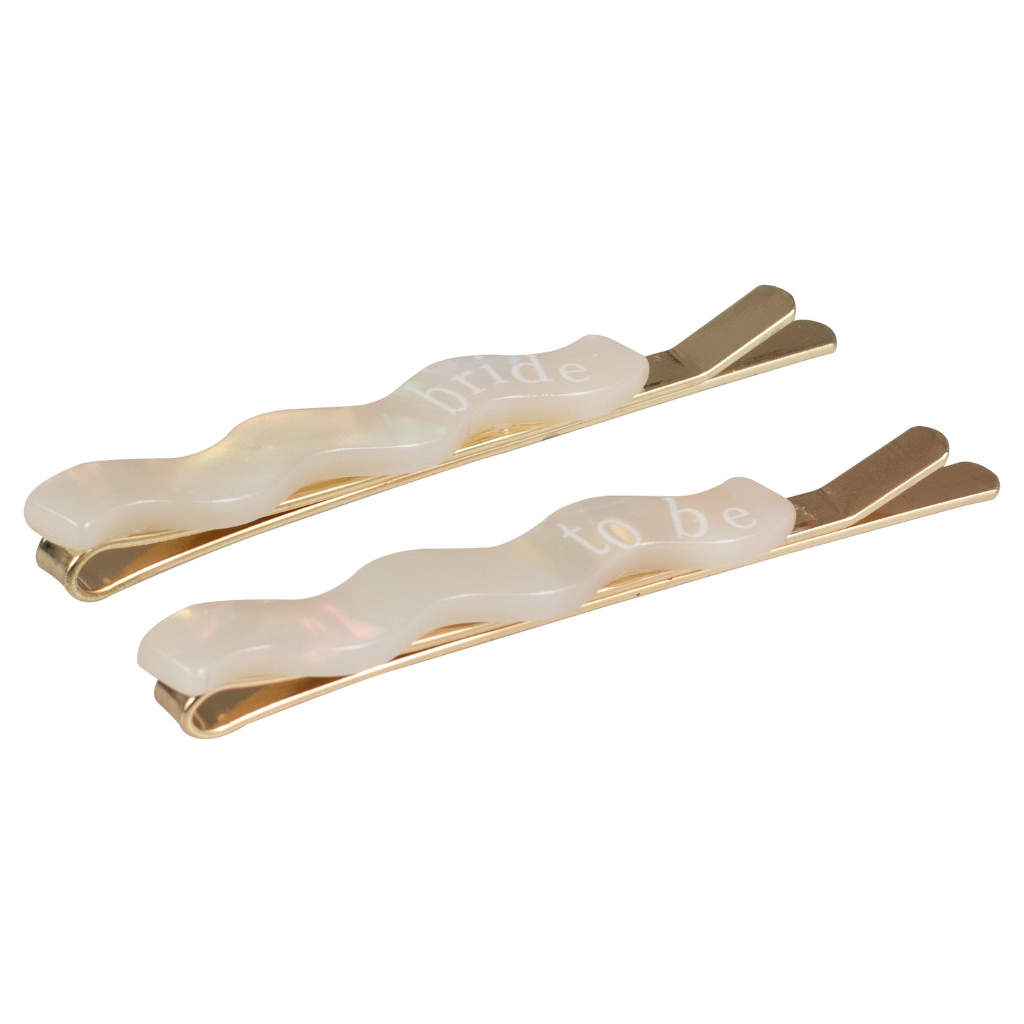 Wavy 'Bride to Be' Hair Slides