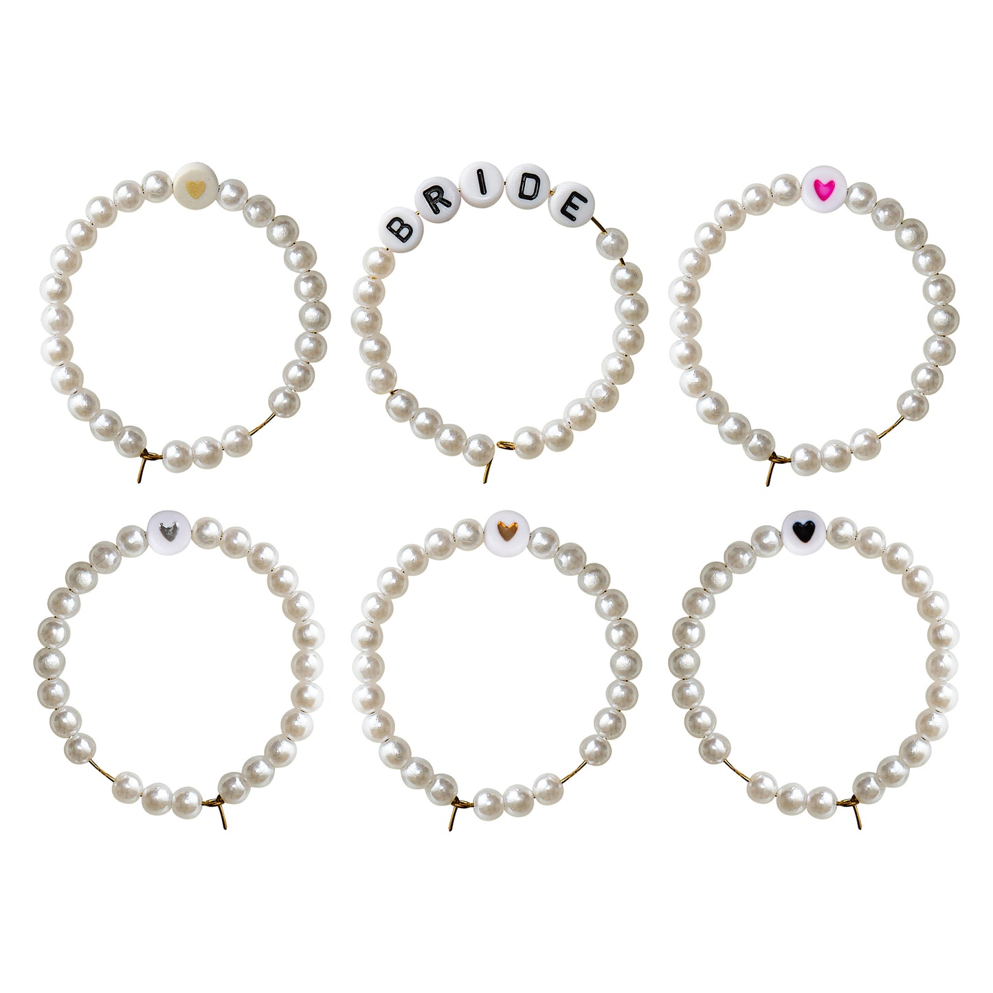 White Beaded Hen Party Drinks Markers