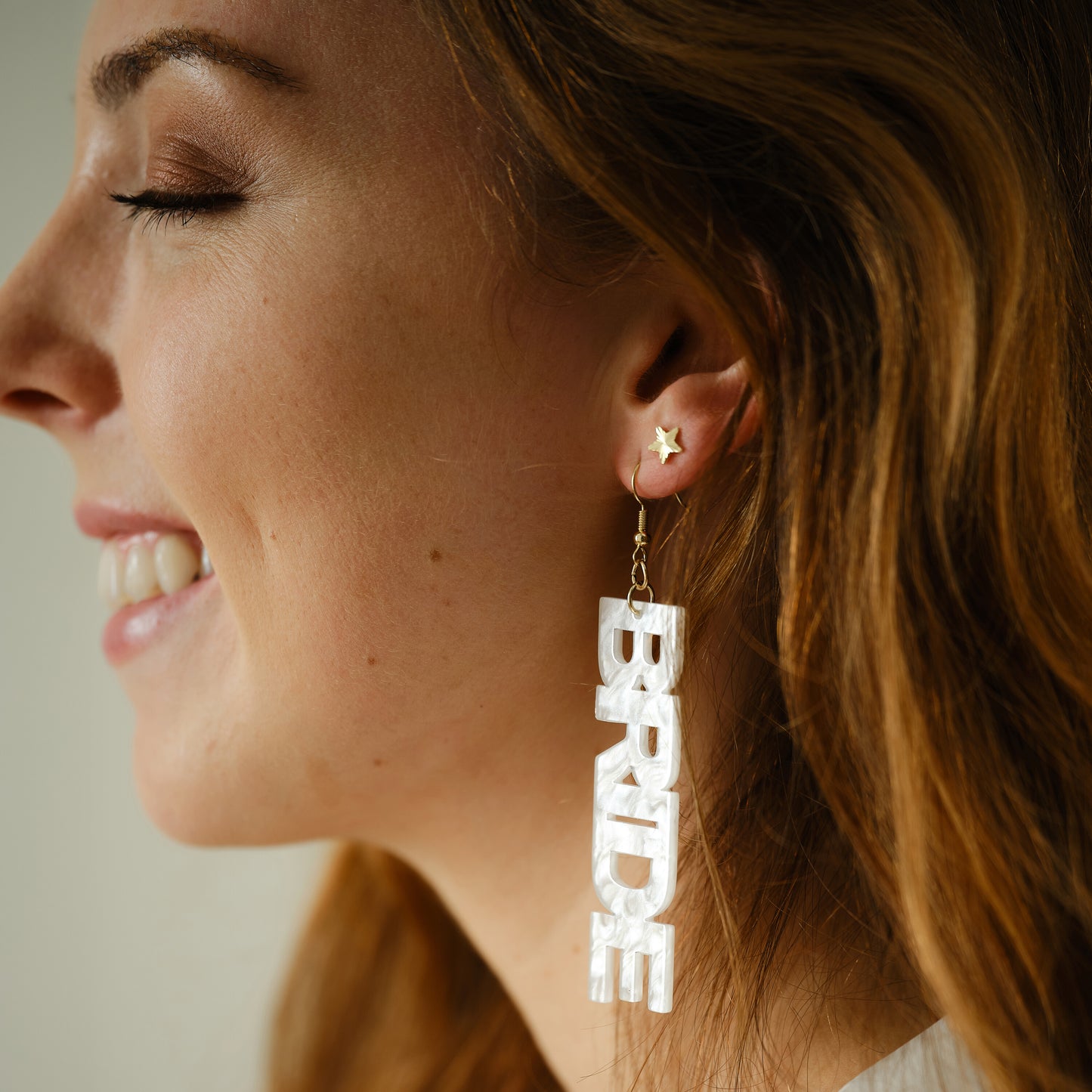 Pearlised 'Bride' Earrings