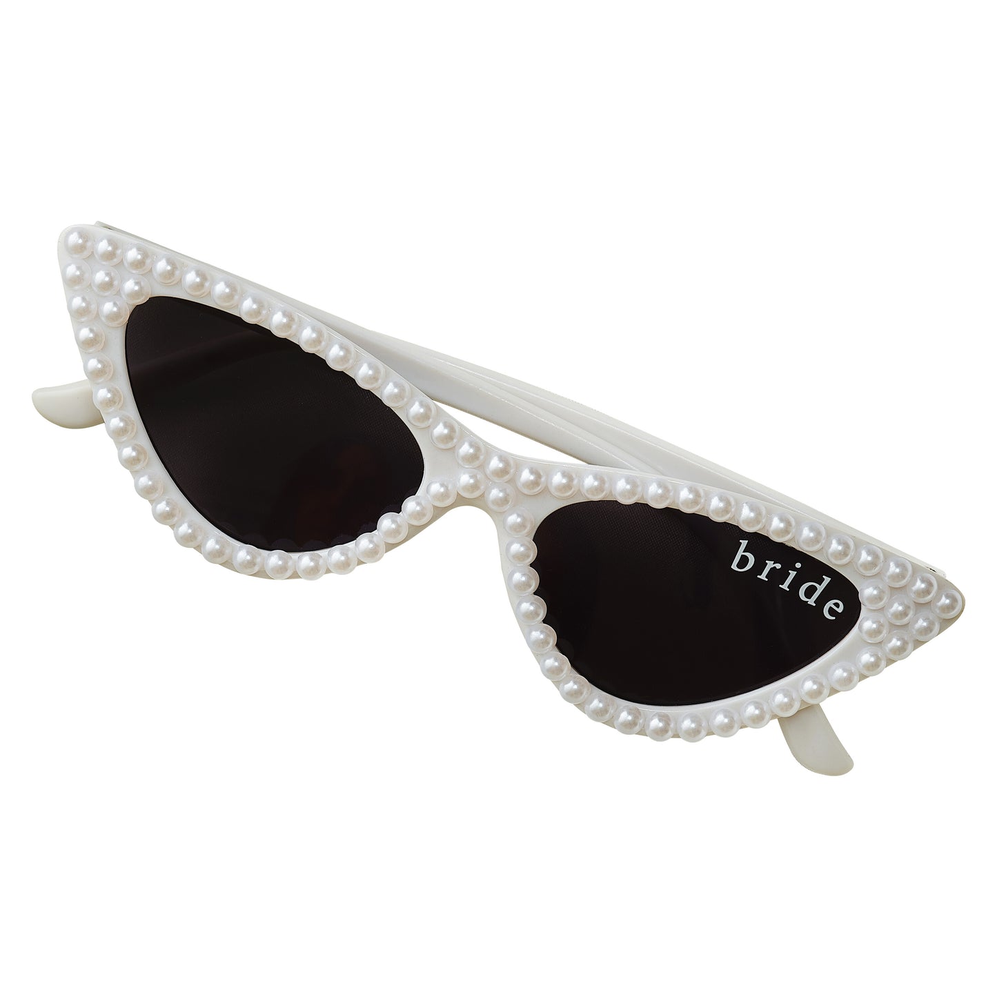 Pearl Embellished Cat Eye Shaped 'Bride' Glasses