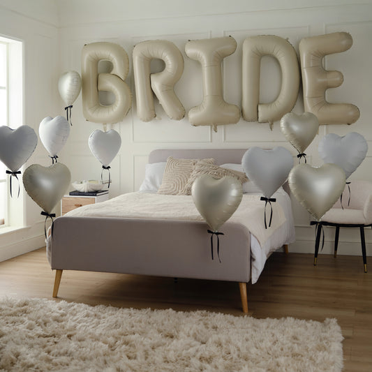 Ivory Bride and Heart Balloons Room Decoration Kit