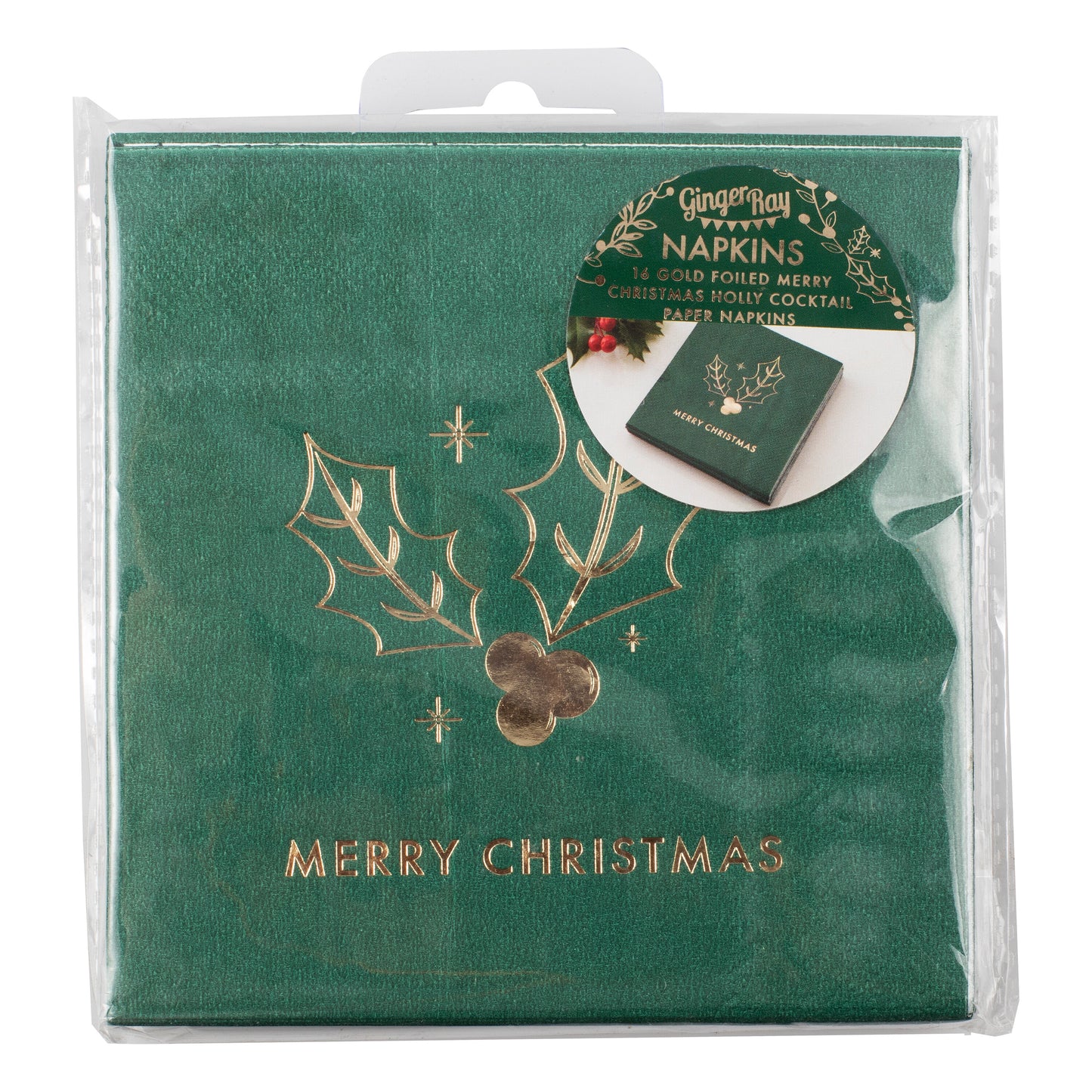 Green Merry Christmas Napkins