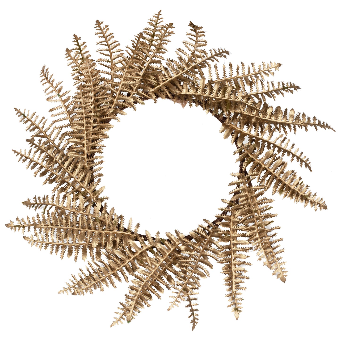 Gold Fern Wreath Christmas Table Place Mats