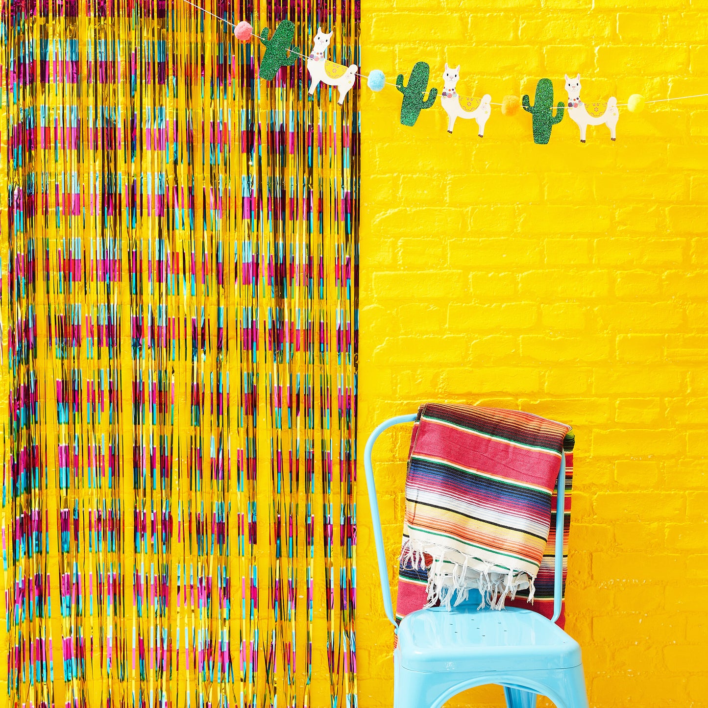 Multi Coloured Foil Curtain Backdrop