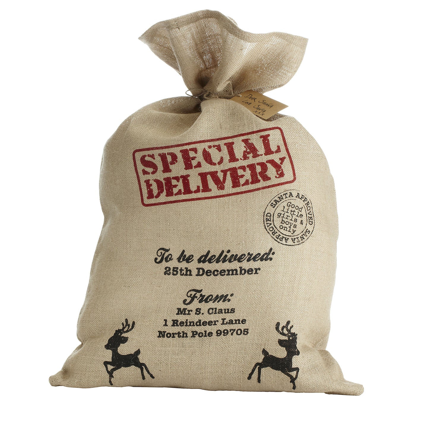 Hessian Christmas Santa Sack
