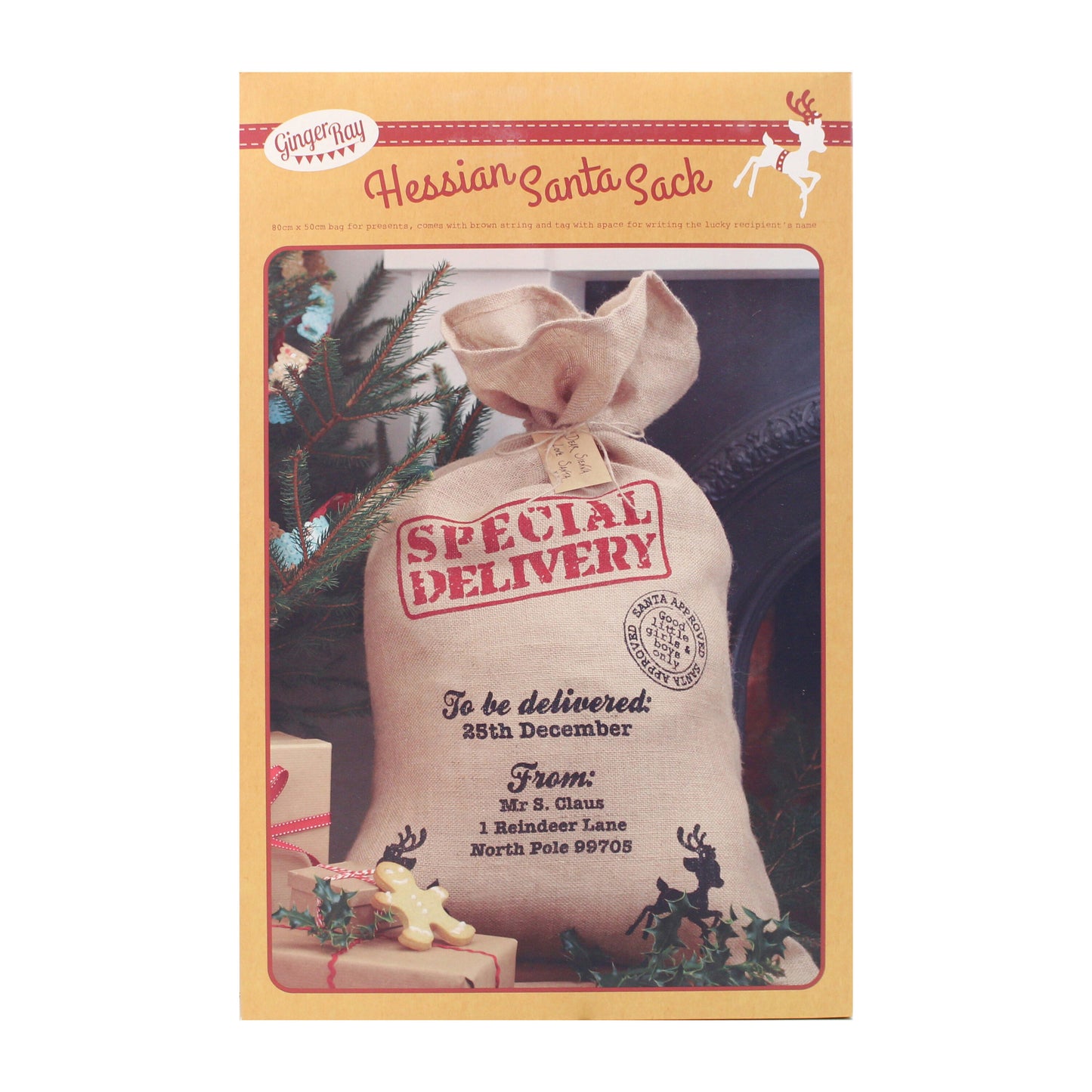 Hessian Christmas Santa Sack