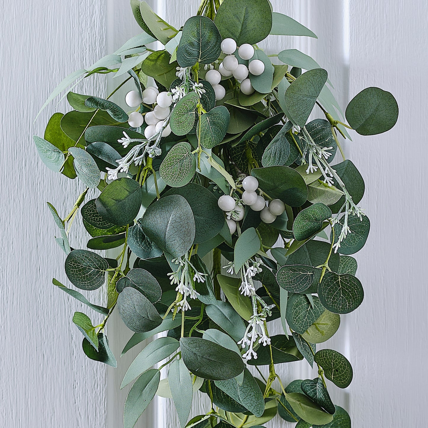 Eucalyptus and White Berries Christmas Door Swag