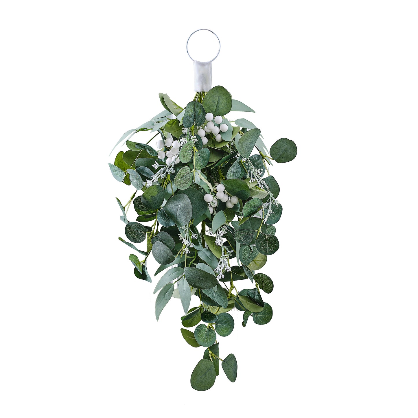 Eucalyptus and White Berries Christmas Door Swag