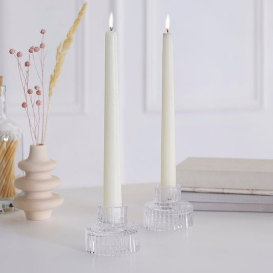 Clear Glass Candle Holders