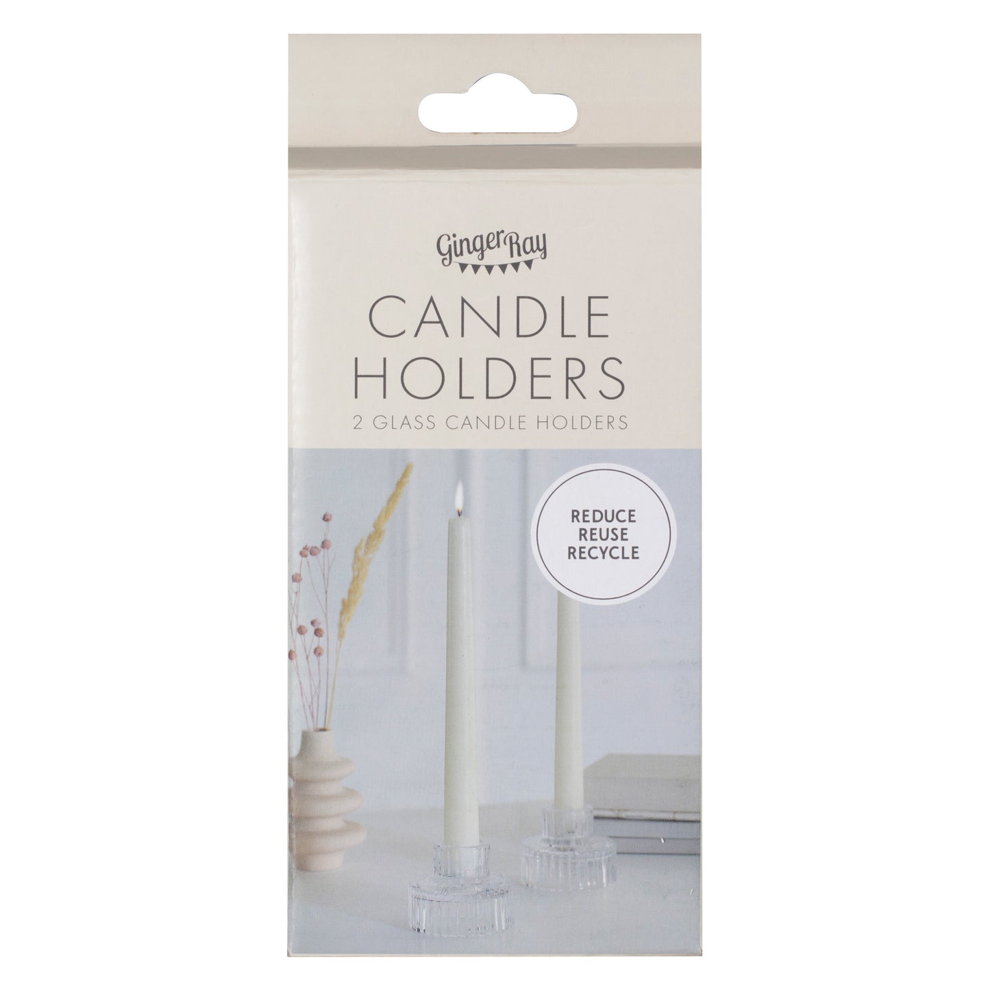 Clear Glass Candle Holders