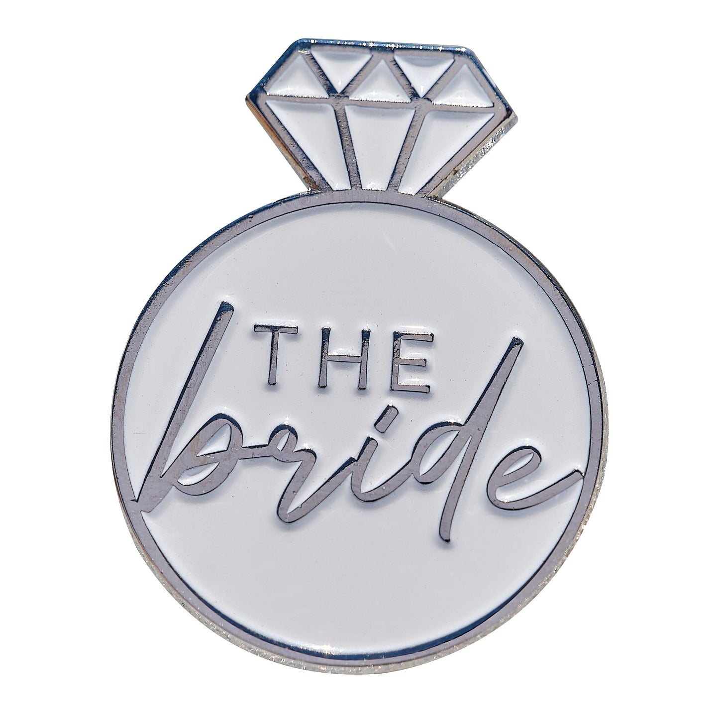 Silver Enamel Bride Hen Party Badge