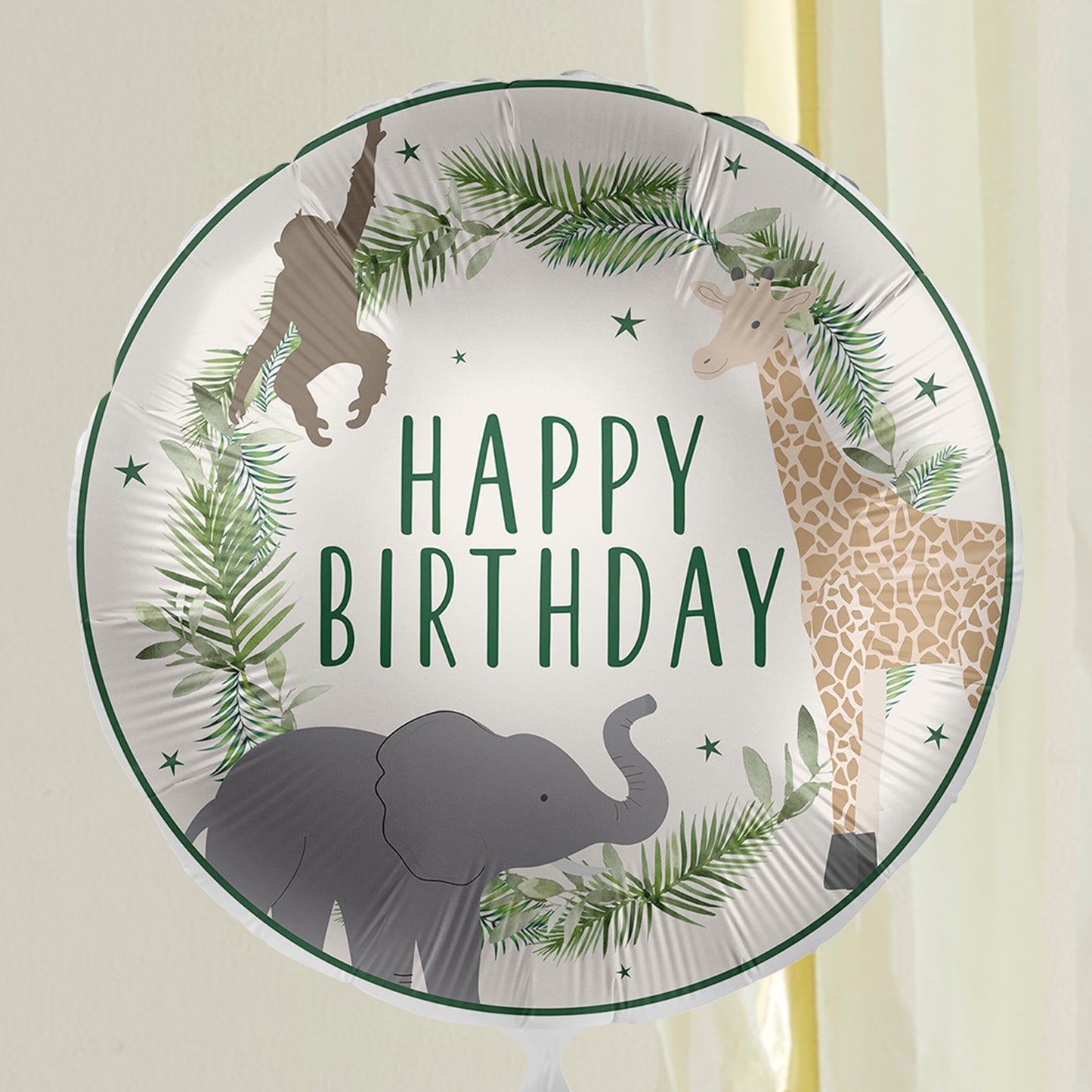 Jungle Party Happy Birthday Balloon